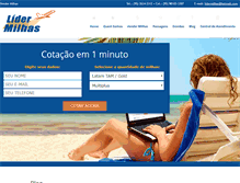 Tablet Screenshot of lidermilhas.com